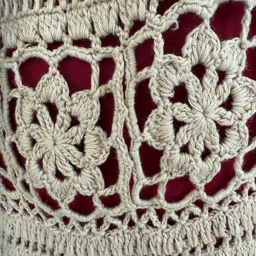 Sundance Catalog Tan Crocheted ‘Fosette’ Cardigan - Picture 5 of 9